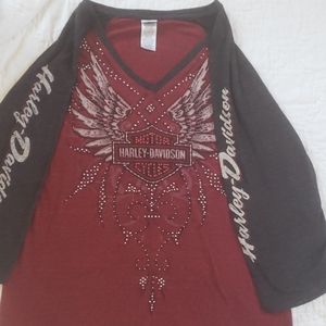 Harley-Davidson 3/4 sleeve tshirt